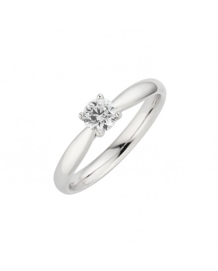 Classic Tapered Four Claw Solitaire Engagement Ring BK-002