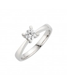 Knife Edge Pointed Four Claw Solitaire Engagement Ring BK-003