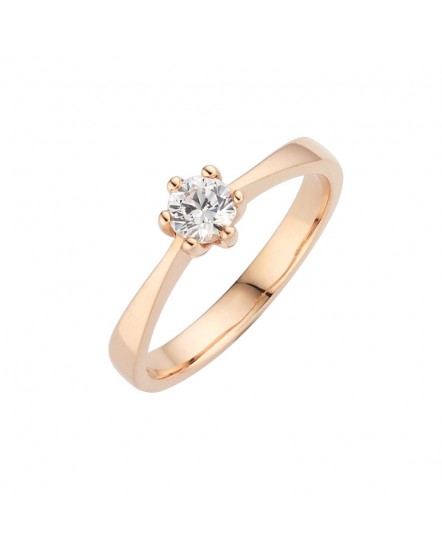Knife Edge Six Claw Solitaire Engagement Ring BK-005